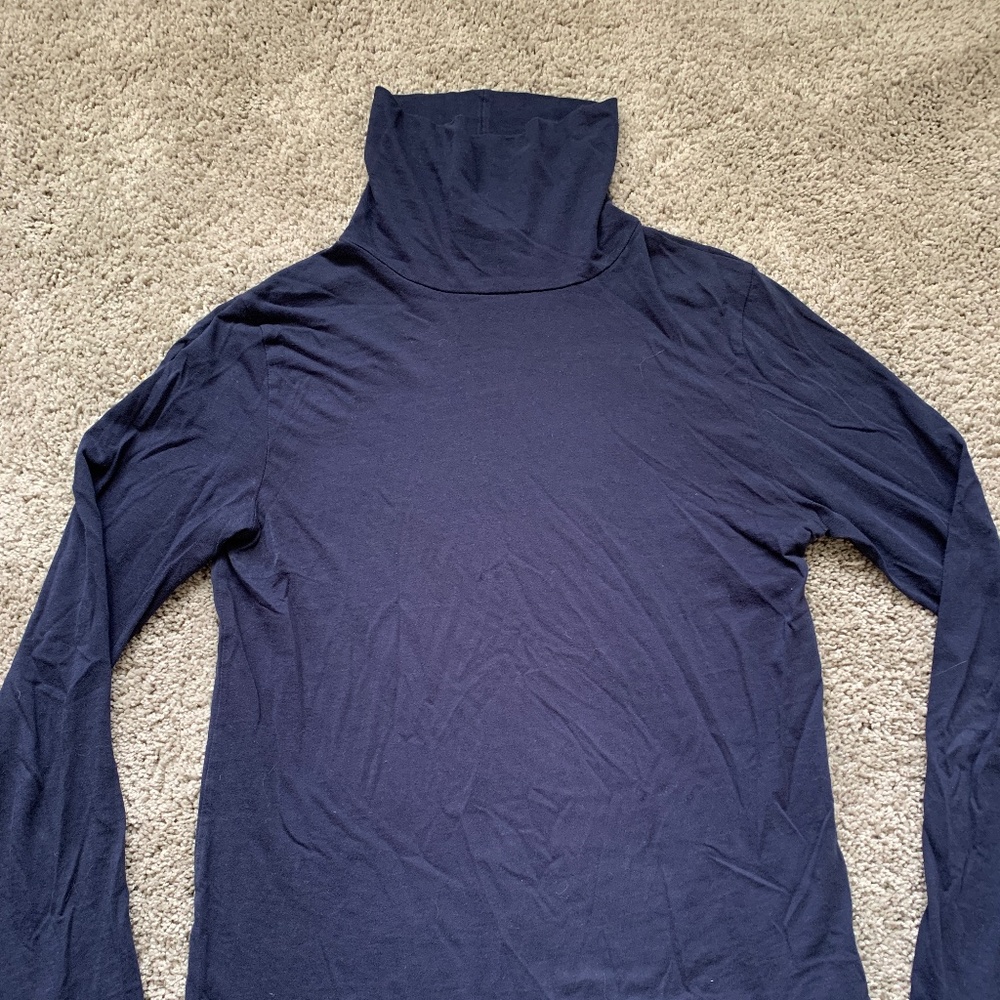 Navy Turtleneck Long Sleeve